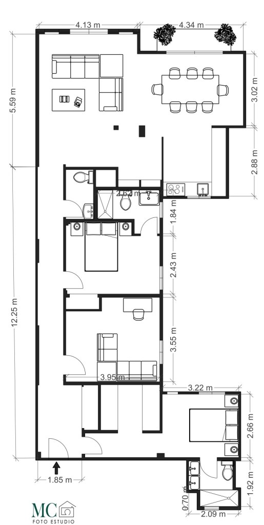 Plano 2d en Madrid para inmobiliarias
