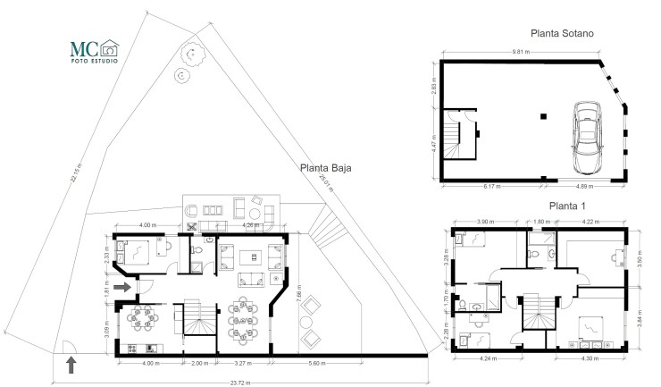 Planos 2D rápidos Alcalá de Henares, servicio sustitución inmobiliaria